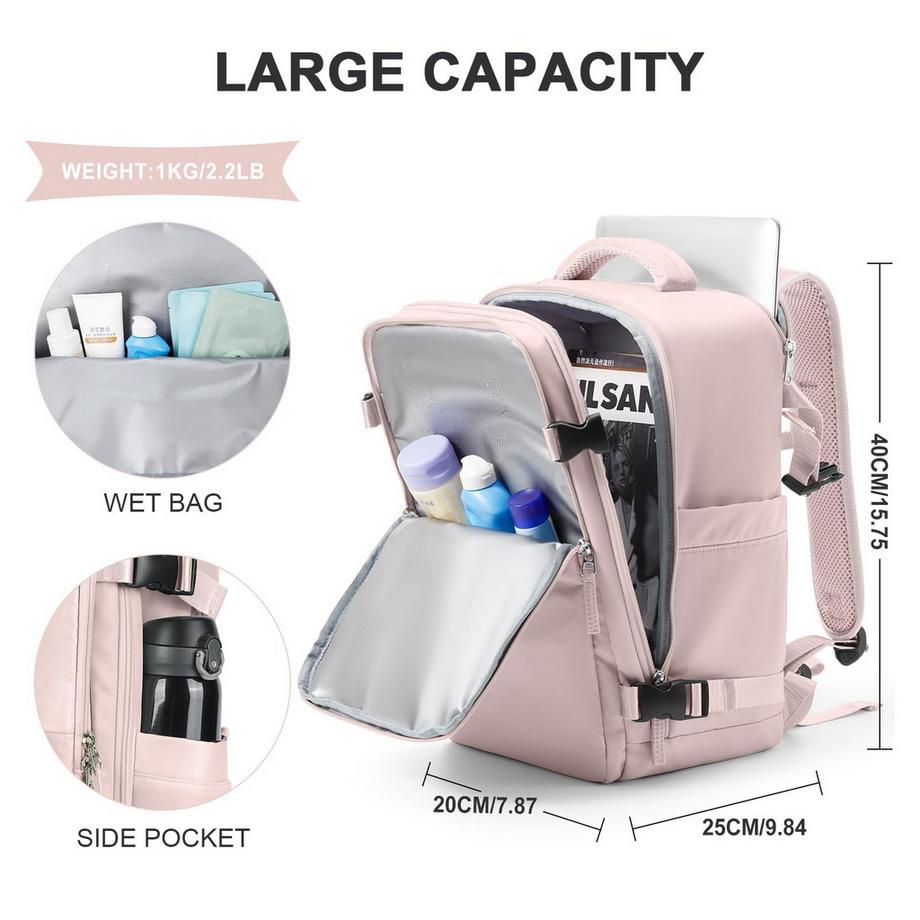 Only-bags.store Sac à dos étanche pour bagage à main et ordinateur portable  