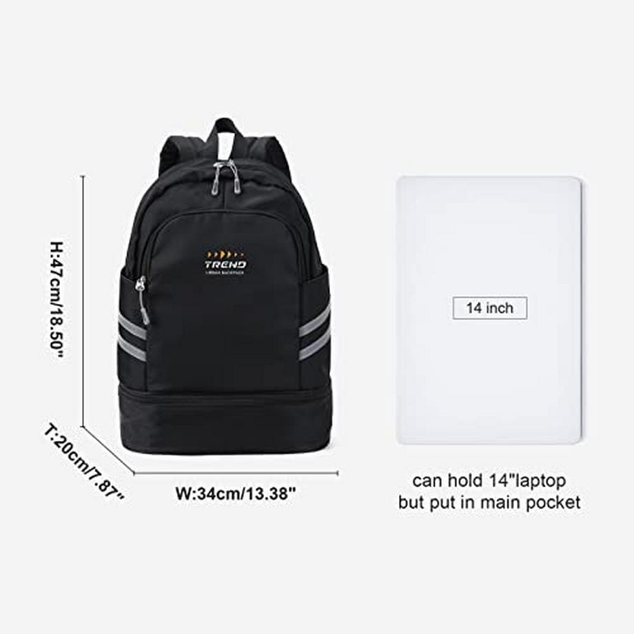 Only-bags.store Grand sac à dos de voyage pliable avec compartiment à chaussures  