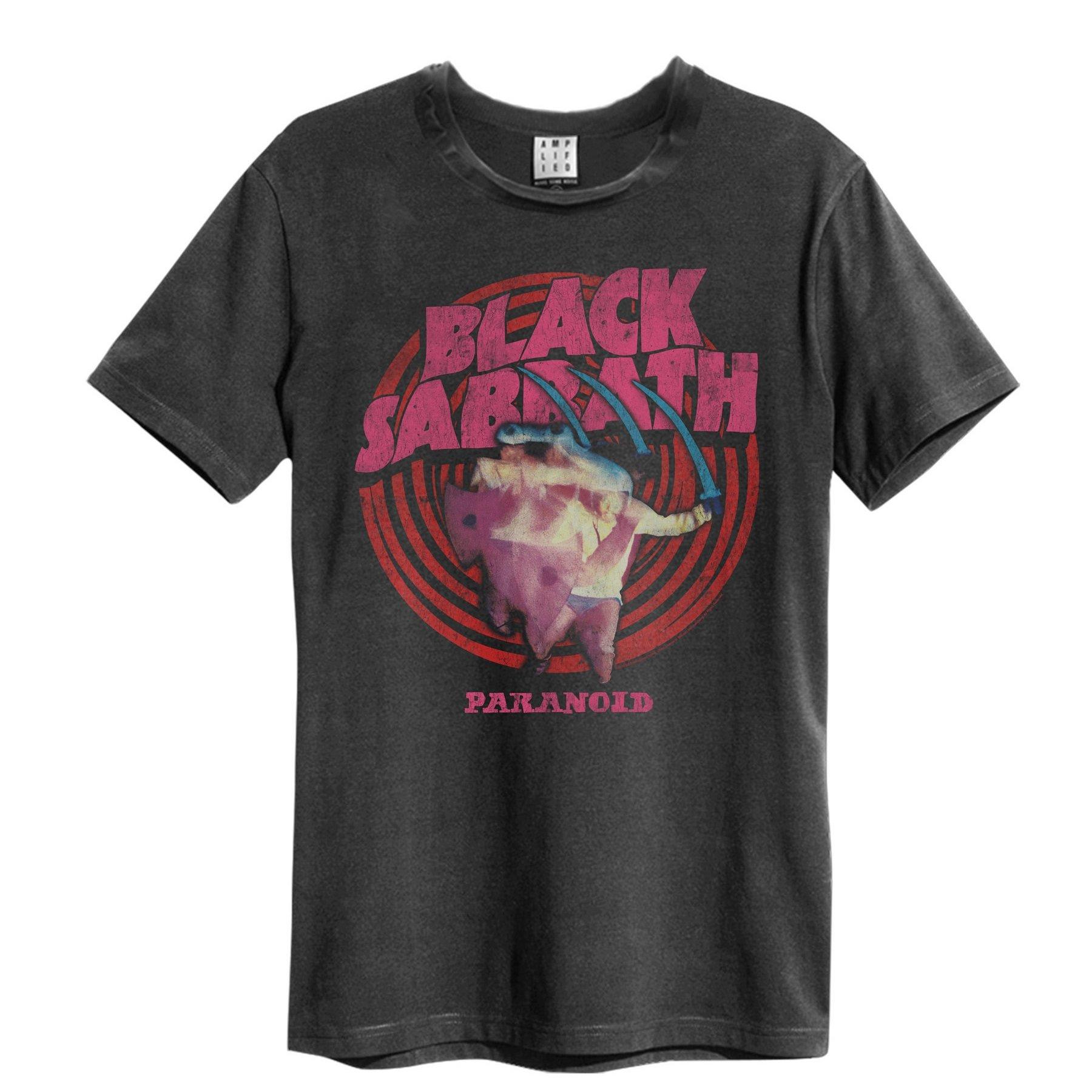 Image of "black Sabbath Paranoid" Tshirt Damen Charcoal Black XS