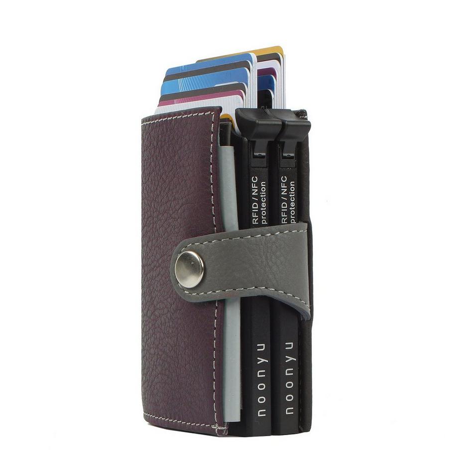 Margelisch Noonyu Double Leather Dark Brown Mini Portafoglio  