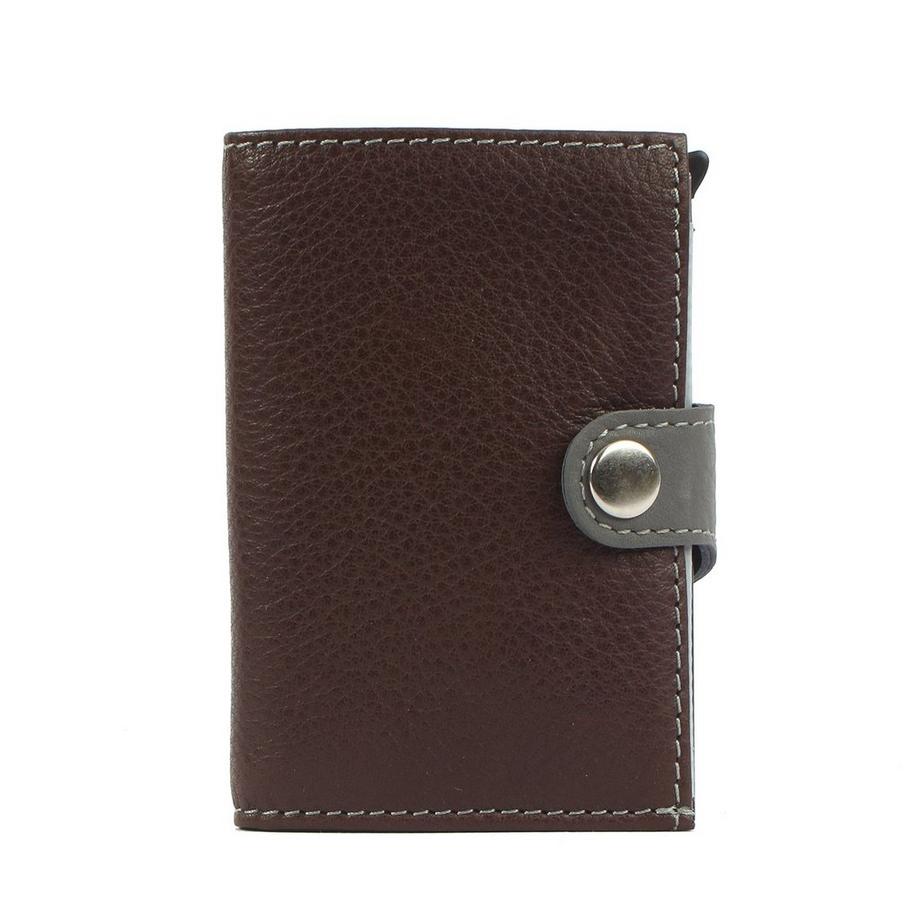 Margelisch Noonyu Double Leather Dark Brown Mini Portafoglio  