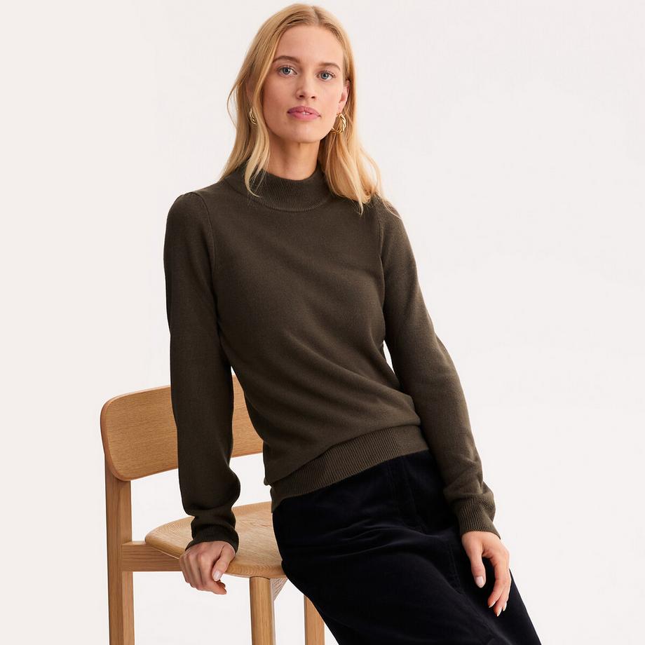 La Redoute Collections Pull col montant en maille douce  