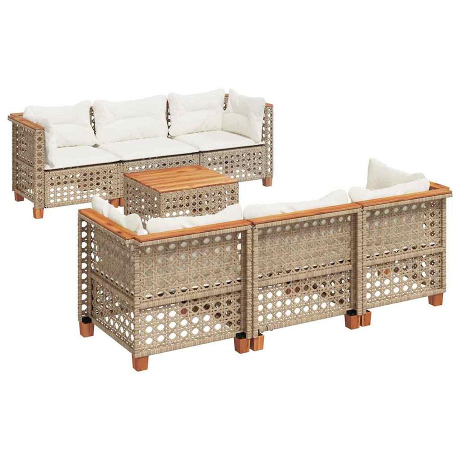 set divano da giardino Polirattan