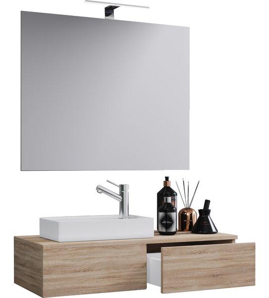 Image of 3-tlg Badmöbel Set Gäste WC Gästebad Waschplatz Waschtisch klein schmal Gudas SP 3-tlg Badmöbel Set Gäste WC Gästebad Waschplatz Waschtisch klein schmal Gudas SP