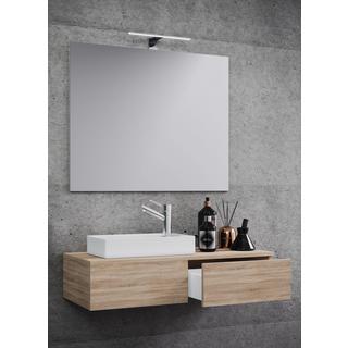 VCM 3-tlg Badmöbel Set Gäste WC Gästebad Waschplatz Waschtisch klein schmal Gudas SP  