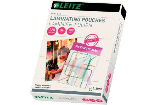 Leitz  LEITZ Laminiertasche A6 33806 glanz, 125my 100 Stk 