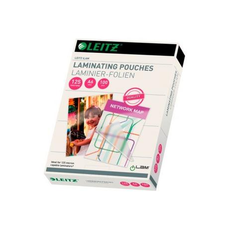 Leitz  LEITZ Laminiertasche A6 33806 glanz, 125my 100 Stk 