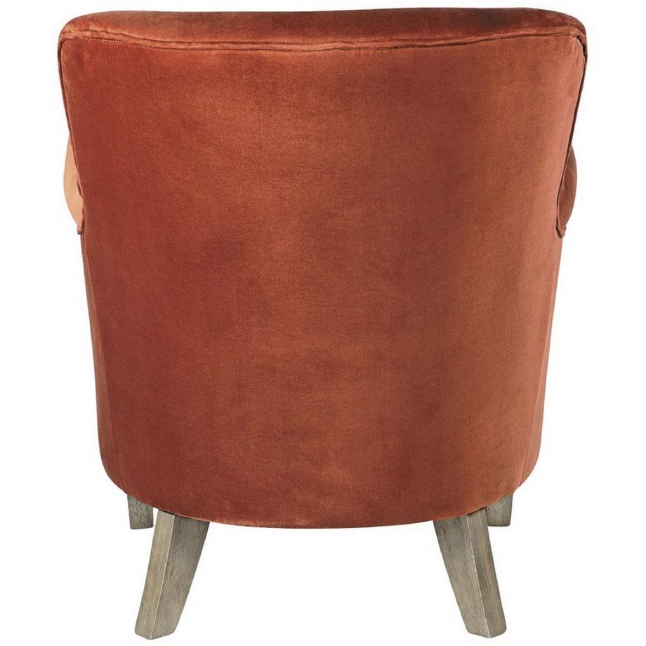 Blanc d'Ivoire Sessel Claude Samt kupferorange  