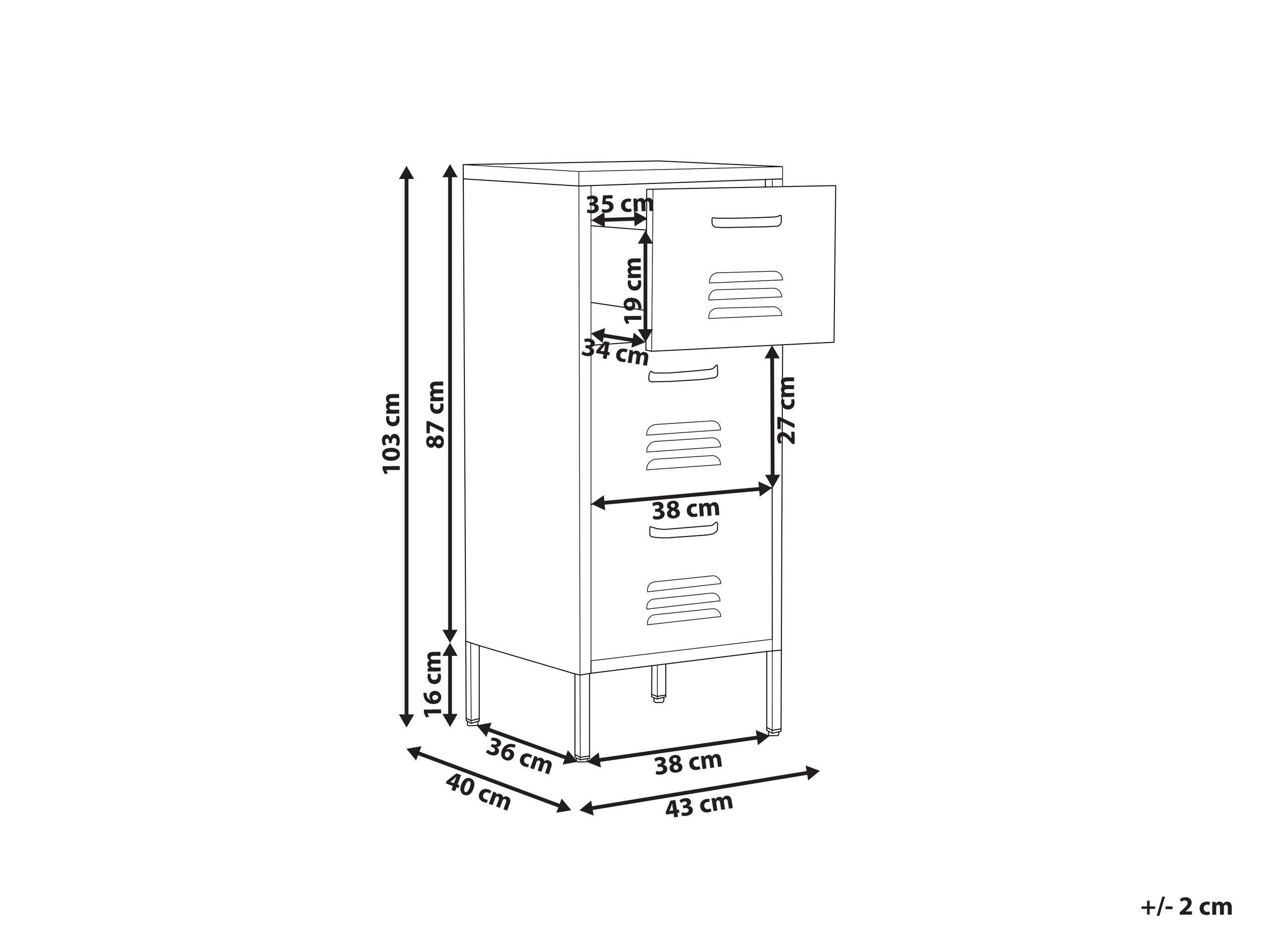 Beliani Meuble de rangement en Acier Industriel WOSTOK  