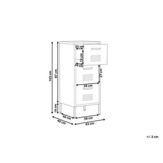 Beliani Meuble de rangement en Acier Industriel WOSTOK  