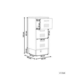 Beliani Armadietto da ufficio en Acciaio Industriale WOSTOK  