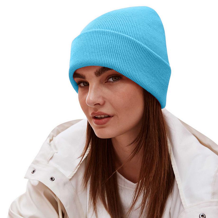 Beechfield Bonnet Tricoté Adulte avec Bord Replié  