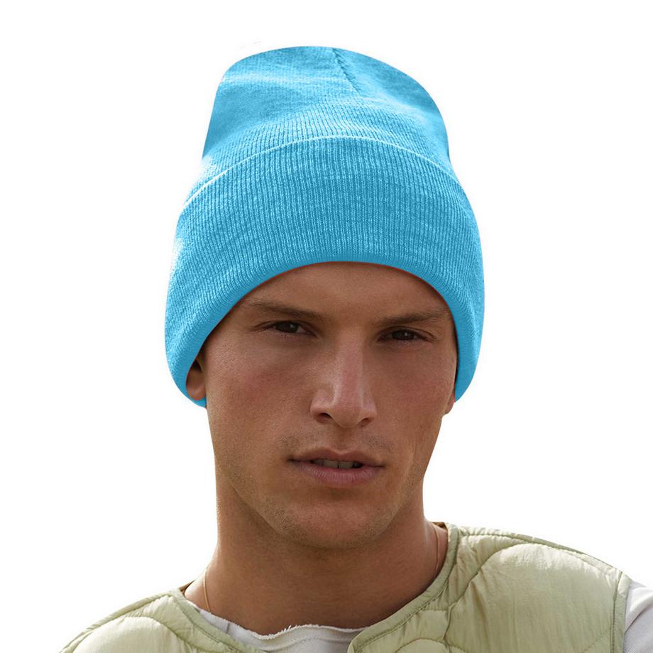 Beechfield Bonnet Tricoté Adulte avec Bord Replié  