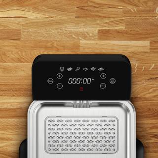 Tefal FR507D FAMILY PRO DIGITAL 4L Edelstahl-Schwarz  