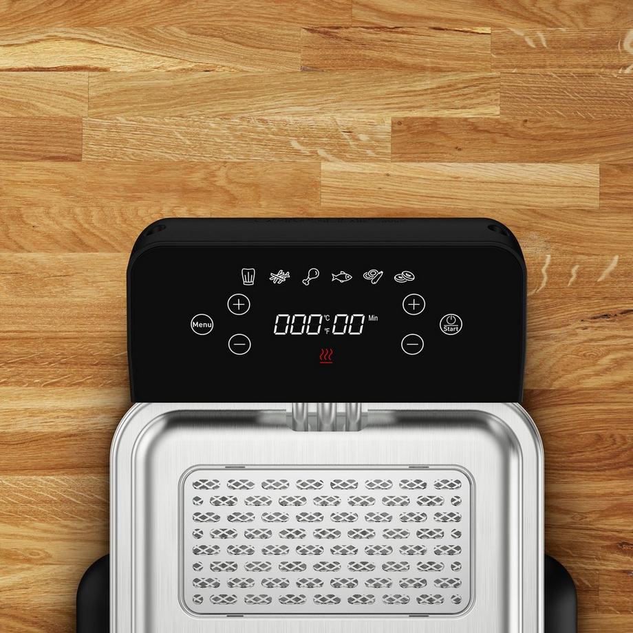 Tefal FR507D FAMILY PRO DIGITAL 4L Edelstahl-Schwarz  