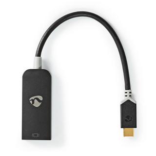 Nedis  Adaptateur USB-C™ | USB 3.2 Gen 1 | USB-C™ mâle | DisplayPort femelle | 8K@30Hz | 0.20m | Rond | Plaqué or | PVC | Anthracite | Boîte avec fenêtre 