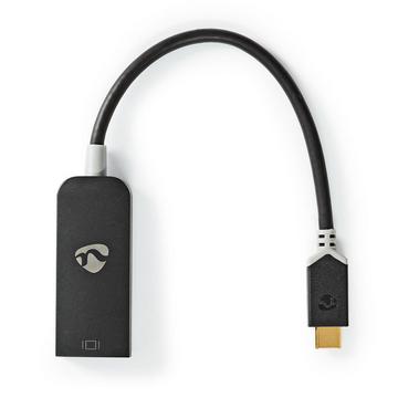 Adaptateur USB-C™ | USB 3.2 Gen 1 | USB-C™ mâle | DisplayPort femelle | 8K@30Hz | 0.20m | Rond | Plaqué or | PVC | Anthracite | Boîte avec fenêtre