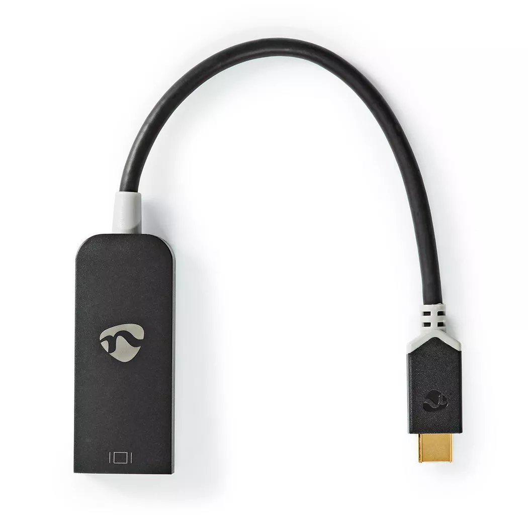 Nedis USB-C 3.1 Adapter Cable - USB / DisplayPort adapter - 24 pin USB-C to DisplayPort - 20 cm