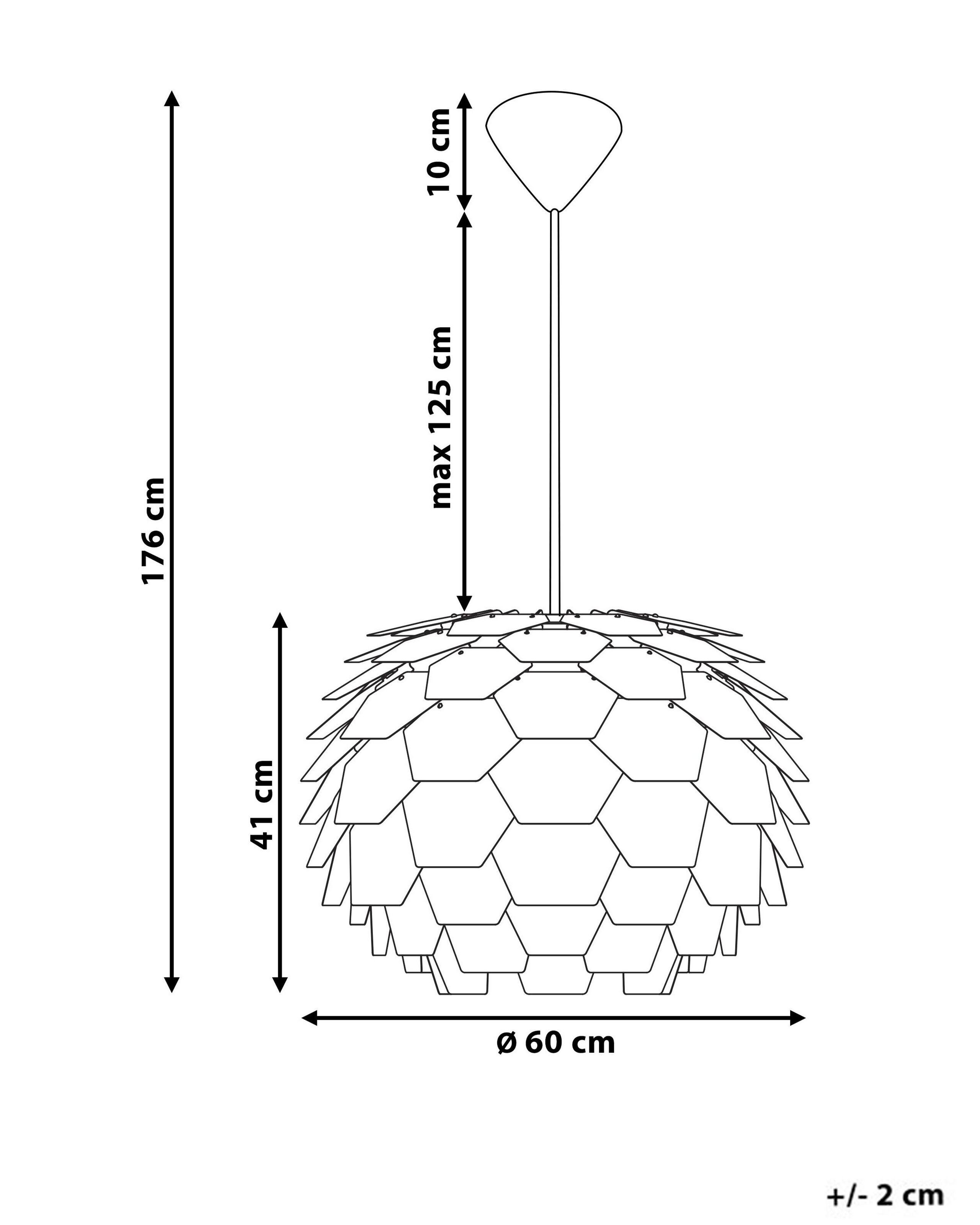 Beliani Lampadario en Materiale sintetico Moderno SEGRE  