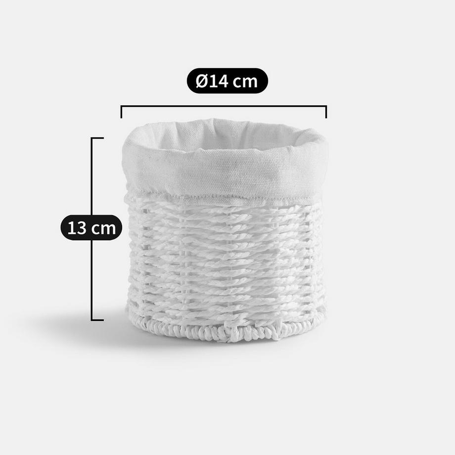 La Redoute Intérieurs Runder Korb Papeli aus geflochtenem Papier und Stoff  
