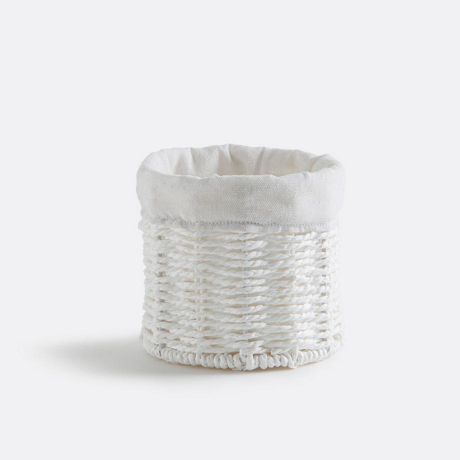 La Redoute Intérieurs Runder Korb Papeli aus geflochtenem Papier und Stoff  