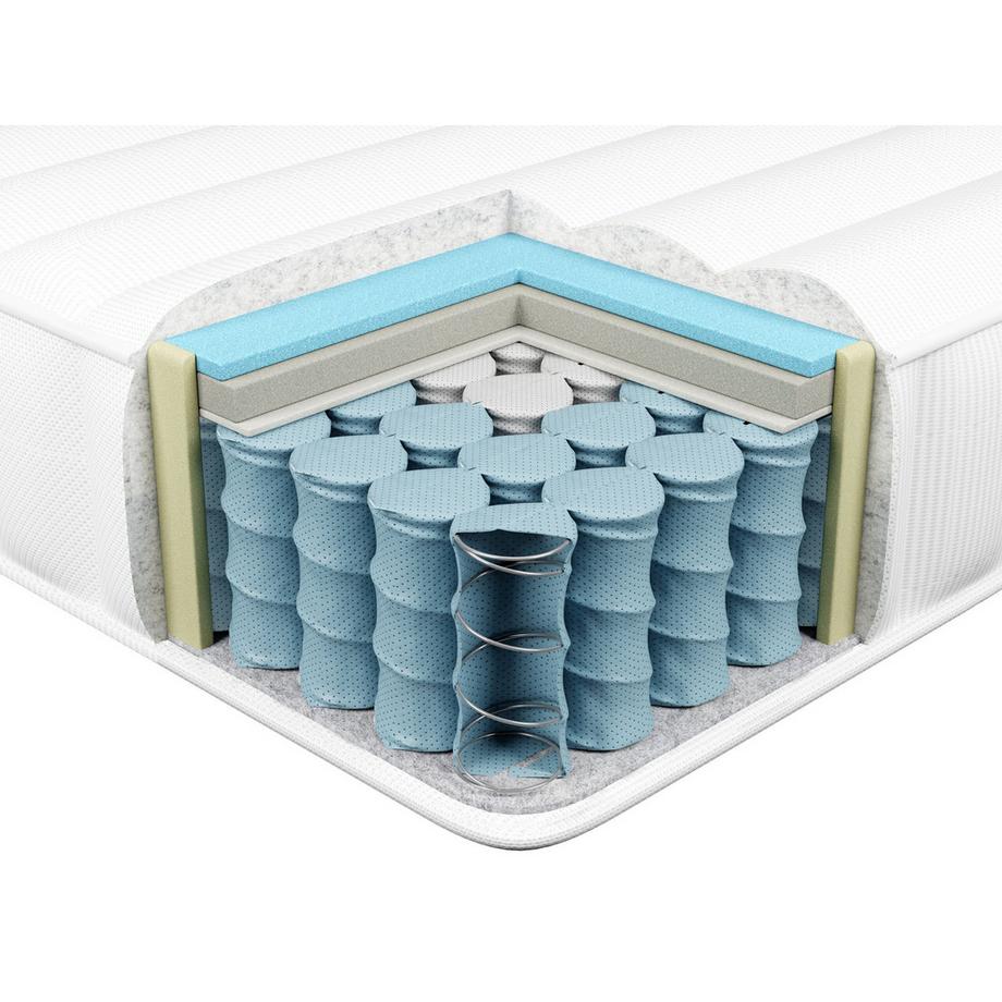 Beliani Materasso a molle insacchettate in memory foam en Molle insacchettate FLUFFY  