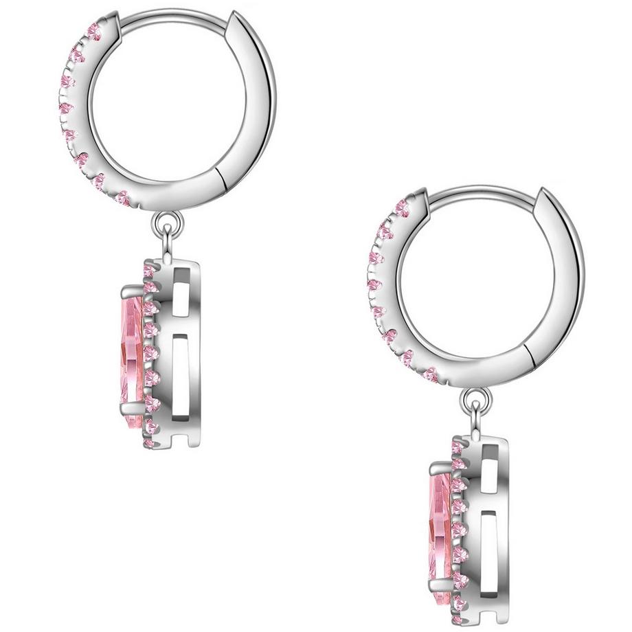 Glanzstücke München  Creolen Sterling Silber Zirkonia pink 