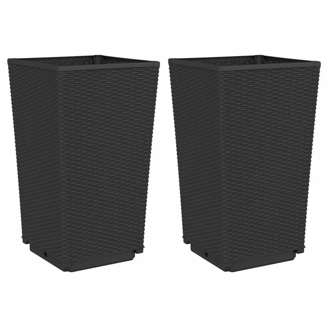 VidaXL - Jardinière polypropylène, One Size, Noir