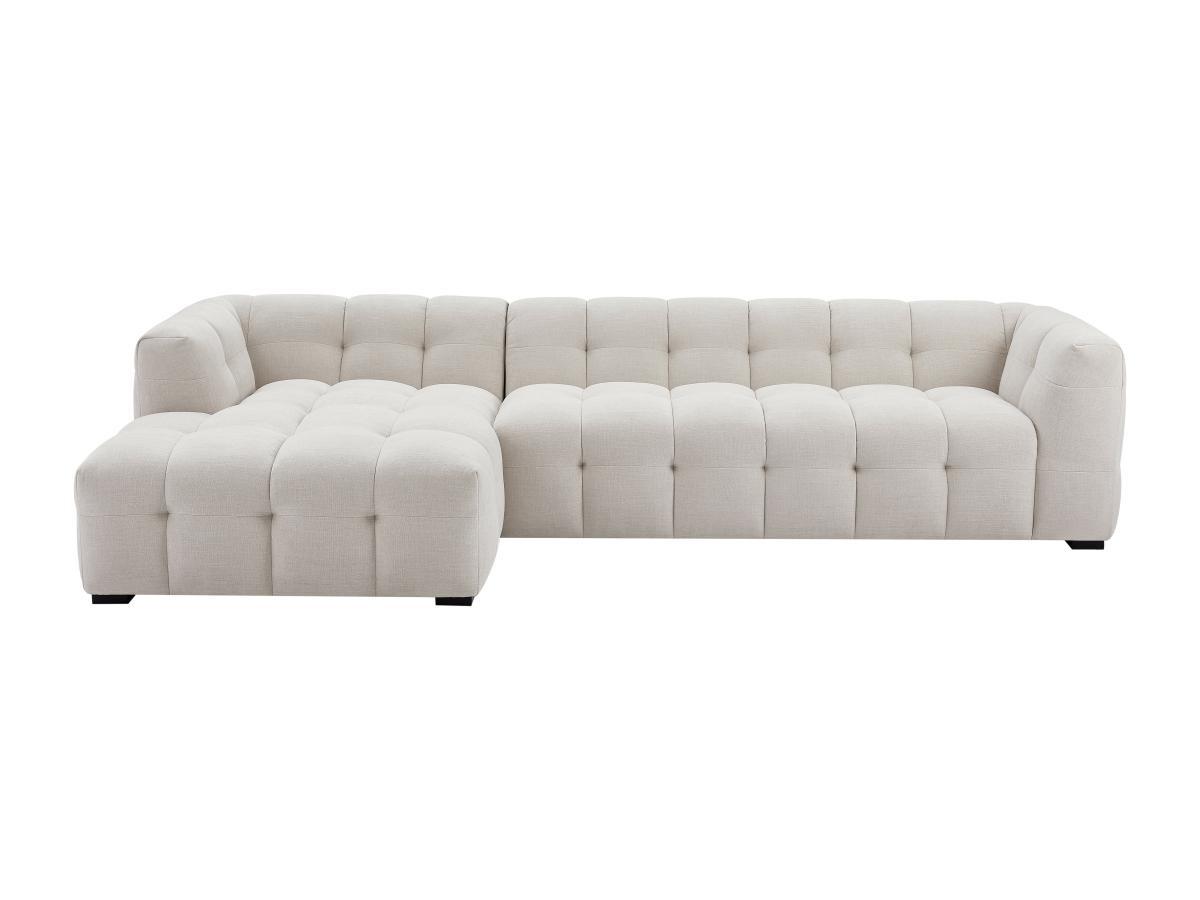 PASCAL MORABITO Ecksofa - Ecke links - melierter Stoff - Beige - DILOME von Pascal Morabito  