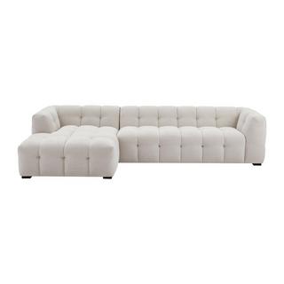 PASCAL MORABITO Ecksofa - Ecke links - melierter Stoff - Beige - DILOME von Pascal Morabito  