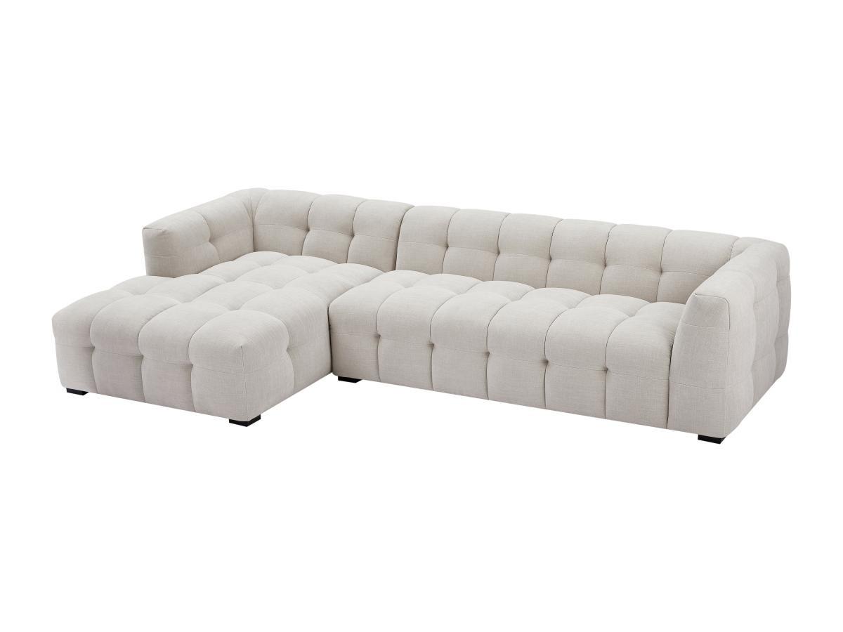 PASCAL MORABITO Ecksofa - Ecke links - melierter Stoff - Beige - DILOME von Pascal Morabito  