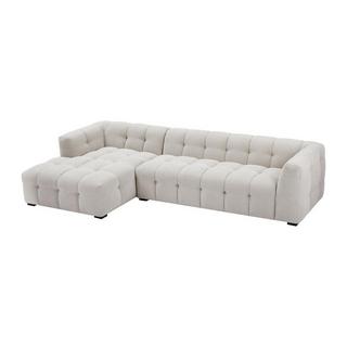 PASCAL MORABITO Ecksofa - Ecke links - melierter Stoff - Beige - DILOME von Pascal Morabito  