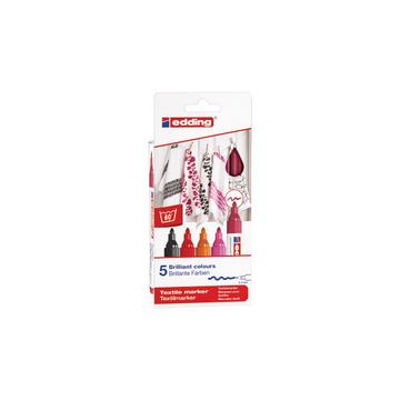 EDDING Textilmarker 4500 3949 Warm Color 5 Stück