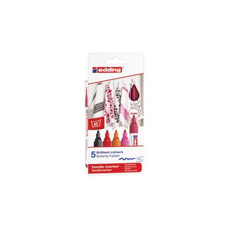 Edding EDDING Textilmarker 4500 3949 Warm Color 5 Stück  