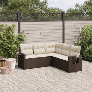 VidaXL set divano da giardino Polirattan  