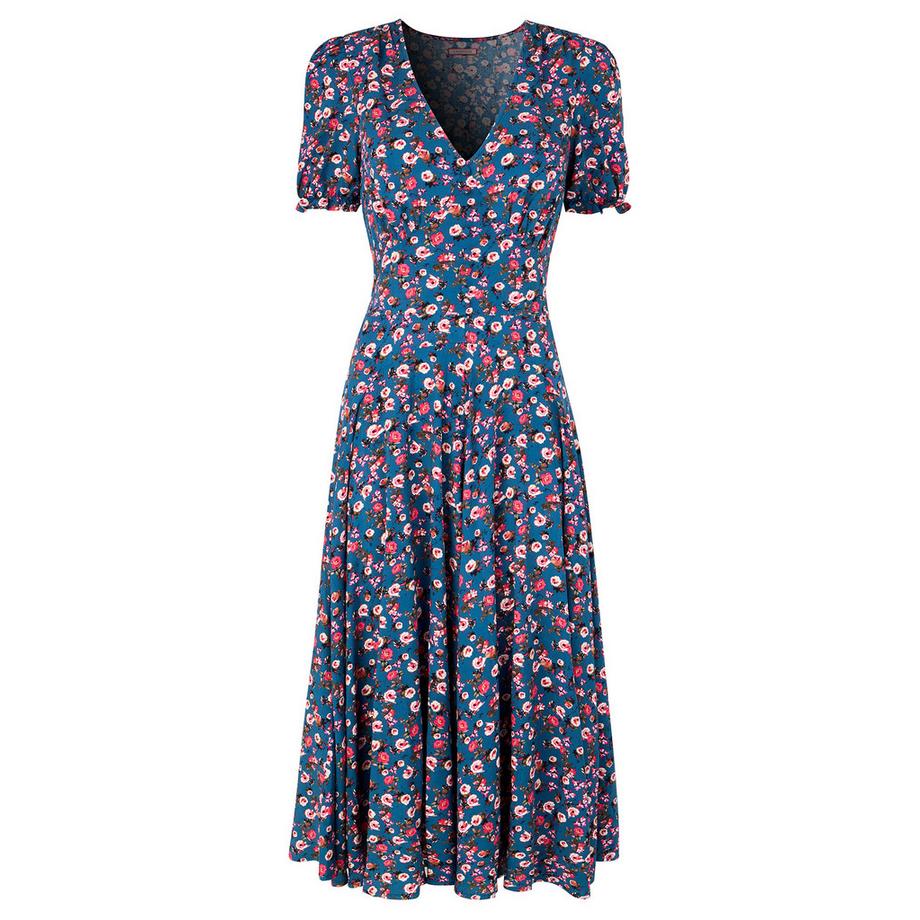 Joe Browns Geblümtes Kurzarm Midi-Kleid  