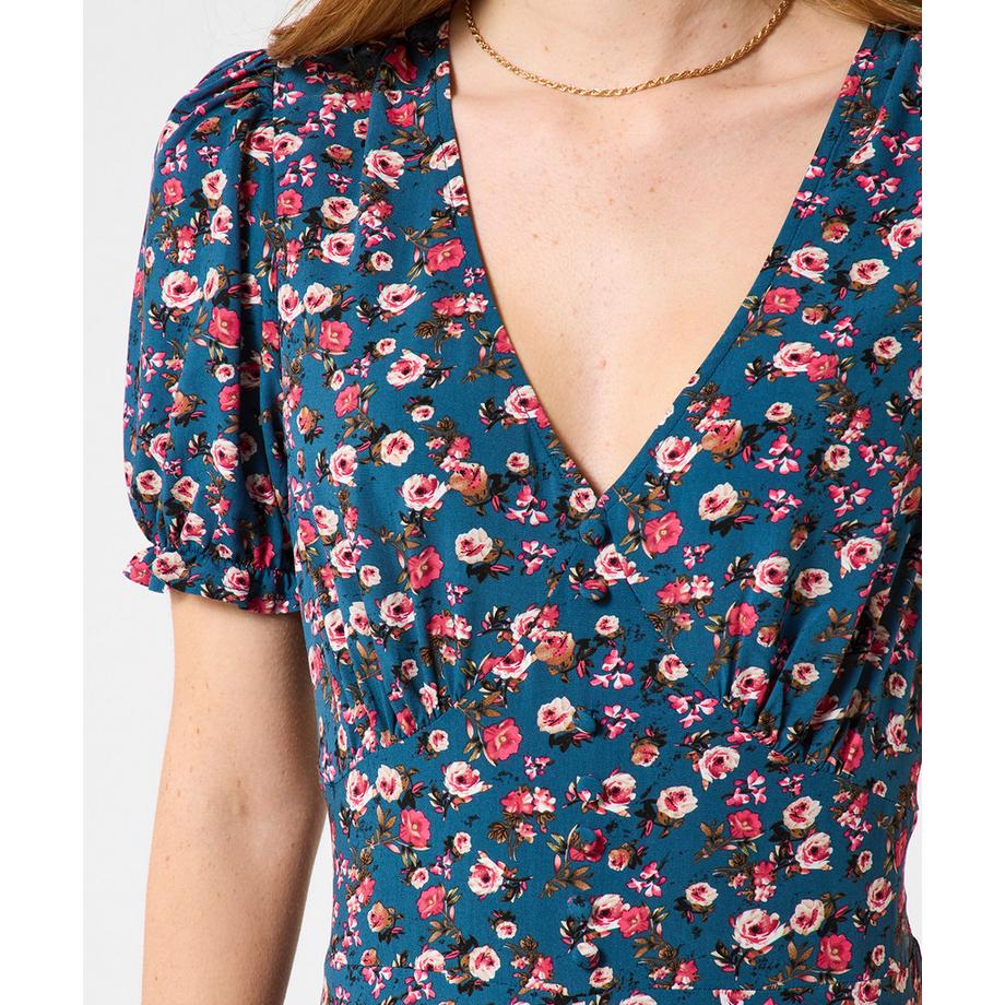 Joe Browns Geblümtes Kurzarm Midi-Kleid  