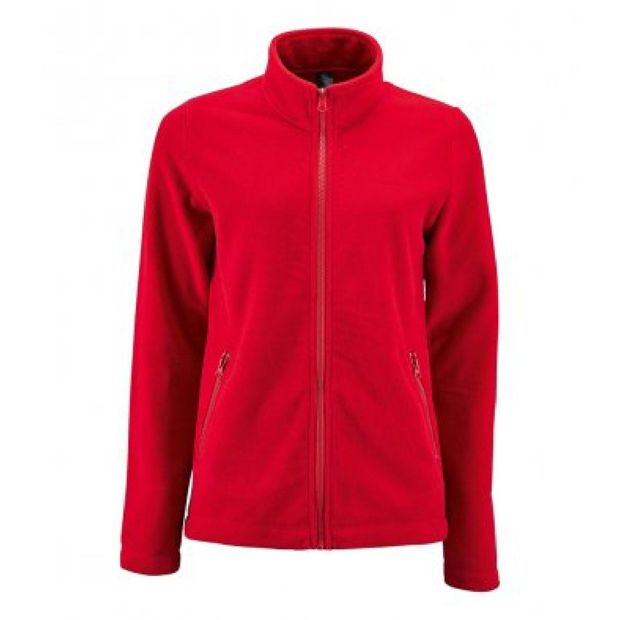 Image of Norman Fleece Jacke Damen Rot Bunt XXL