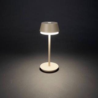 Konstsmide Lyon Akku-Tischlampe 2.5 W Warmweiß, RGB Sand  