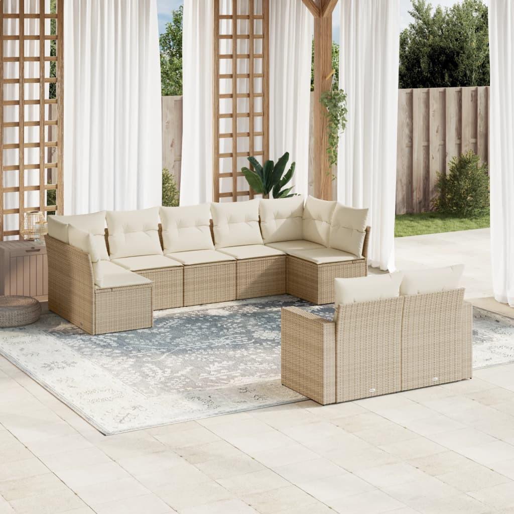 VidaXL set divano da giardino Polirattan  