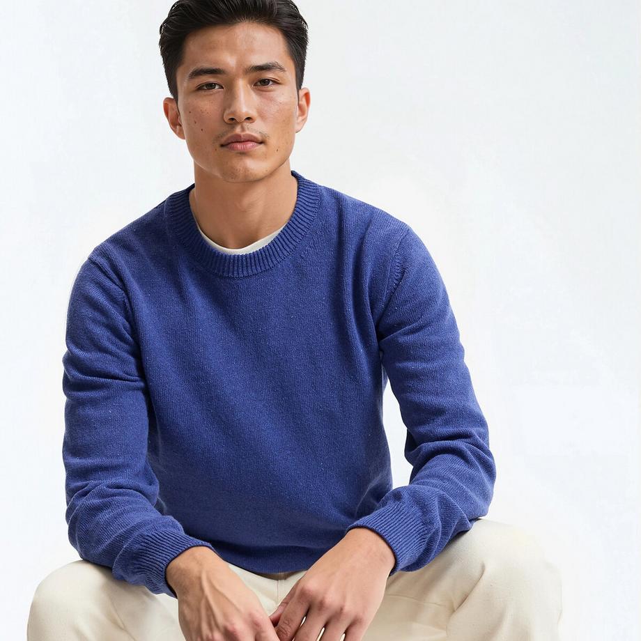 Feinstrickpullunder mit rundem Ausschnitt