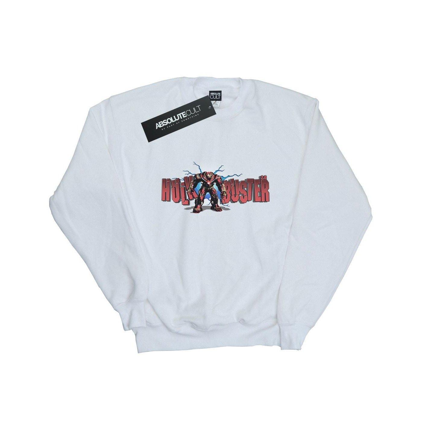 Image of Avengers Infinity War Hulkbuster 2.0 Sweatshirt Herren Weiss L