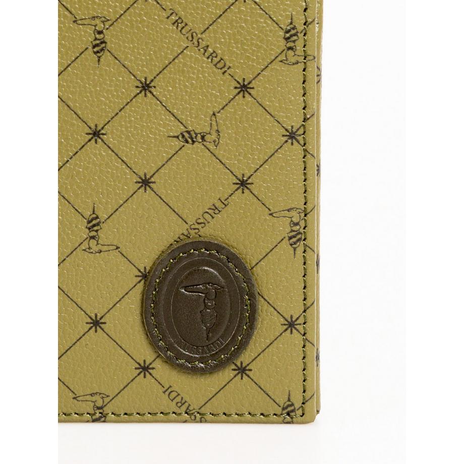 TRUSSARDI Portafoglio Monogram in Pelle Crespo  