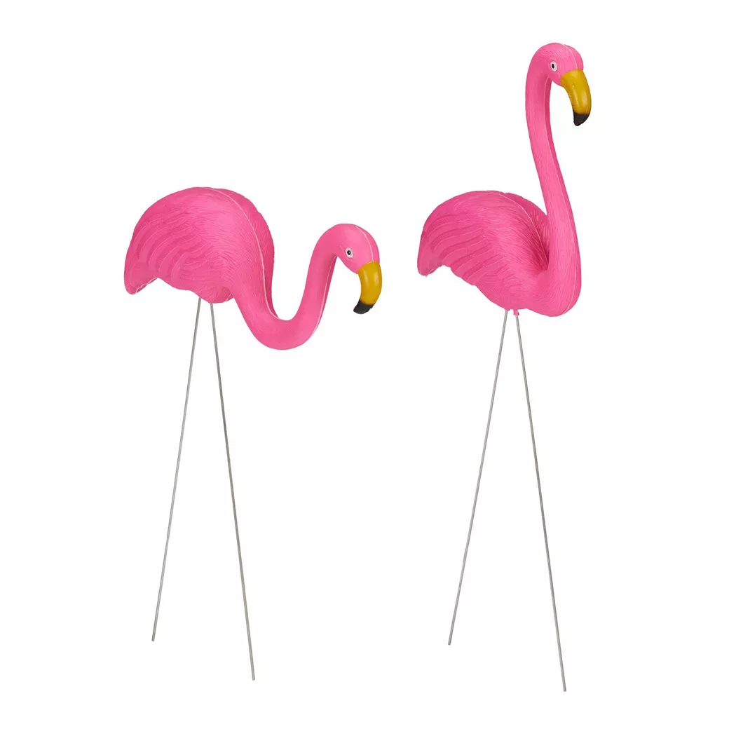 Northix - Lot de 2 décorations flamants roses, One Size