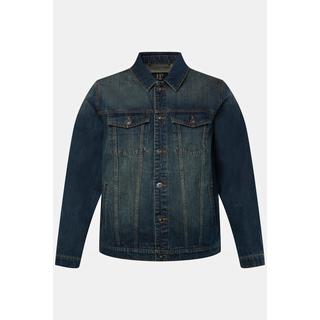 JP1880  Veste en jean. Poches poitrine et patte de boutonnage. Jusqu'au 8XL 