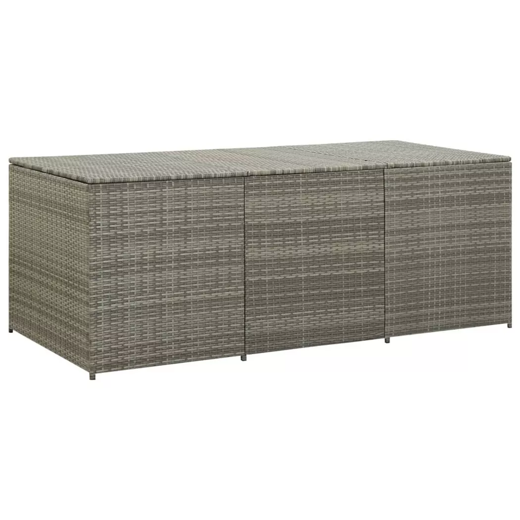 VidaXL - Gartenbox poly-rattan, One Size, Grau