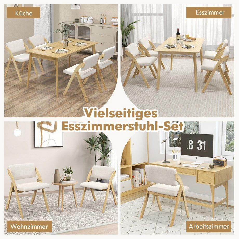Northix Set di 2 sedie da pranzo pieghevoli  