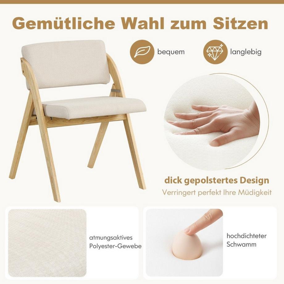 Northix Set di 2 sedie da pranzo pieghevoli  