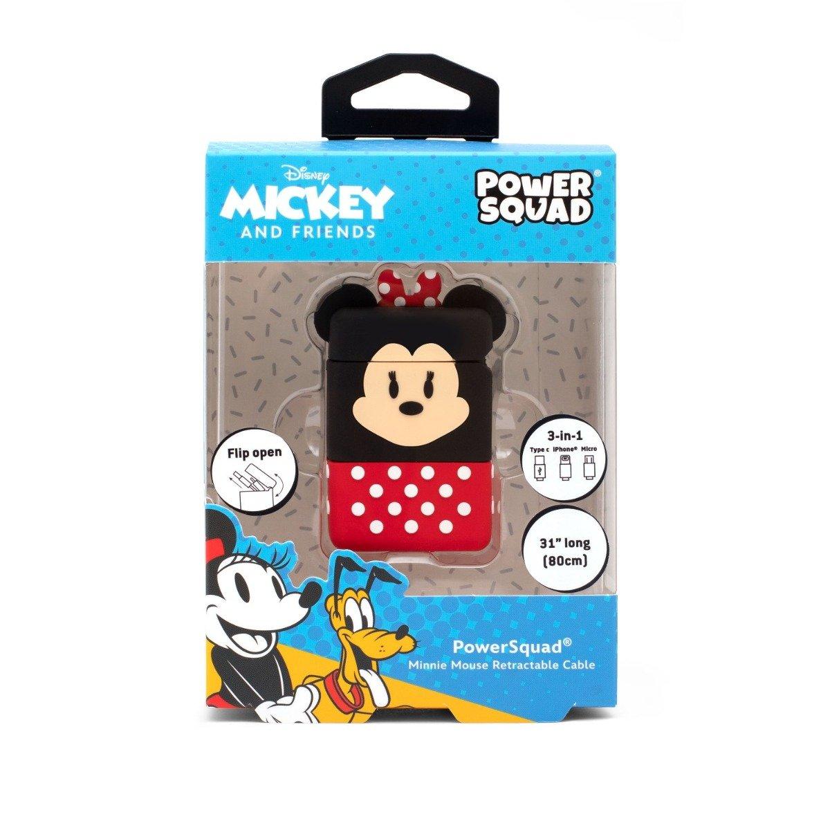 PowerSquad  Minnie Mouse Flip Retractable Cable 