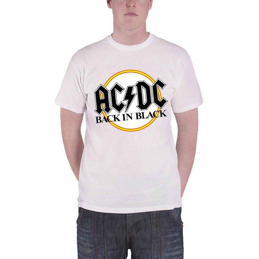 Image of Acdc Back In Black Tshirt Damen Weiss XL